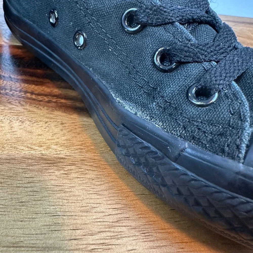 Big Kids Converse Chuck Taylor All Star Hi Top Triple‎ Black Sneakers Size 2 Y